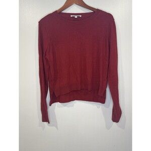 Autumn Cashmere Red‎ High Low Sweater, size L Trendy Classic Career Office